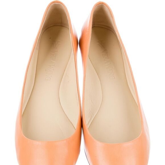 Vera Wang // Lara Ballet Flat in Tangerine w/ Box & Dustbag - Picture 3 of 8